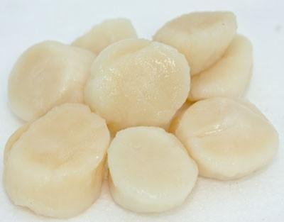 Frozen Scallop u/10 and 10/20 sizes sell by 5lb bag