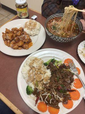 Pho, orange chicken, and Mongolian beef!