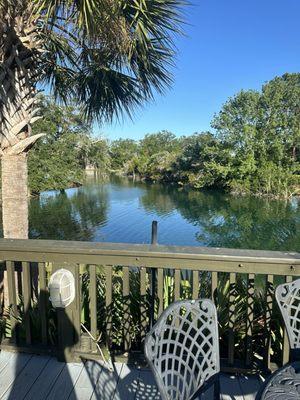 Outside Lake View from The Deck at The Tiki Bar and Grill at Litchfield