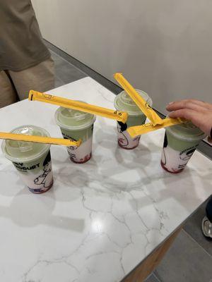 New matcha & strawberry