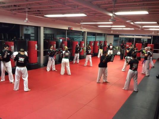 Adult kickboxing class