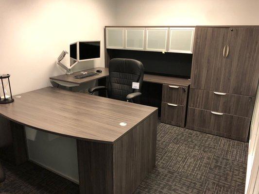 Height-adjustable desks available as a standalone or built into your preferred setup