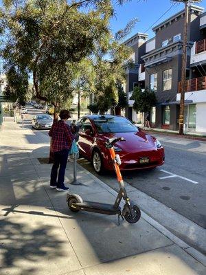 We parked in Marine St....the next street.