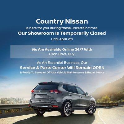 SERVICE IS OPEN Show Room is CLOSED Visit us online for more information.