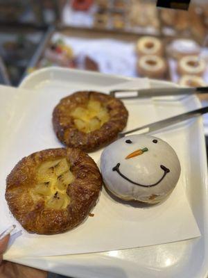 pineapple party and Snowman King Cream Donut