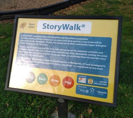 StoryWalk start sign