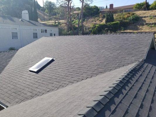 A shingle roof replacement.