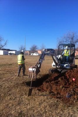 Crew Trenching