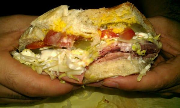 Italian cold cut hero on french roll