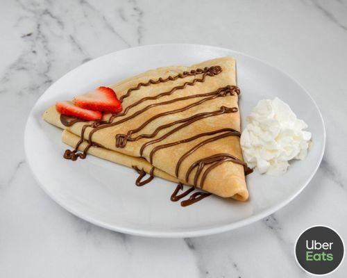 Strawberry nutella cheesecake crepe