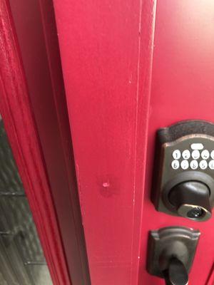 Mismatched paint on brand new door