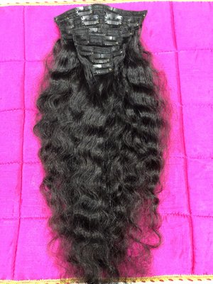 Indian virgin hair clip on