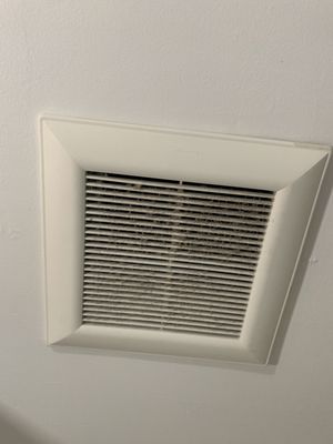 Bathroom ceiling vent was disgusting.