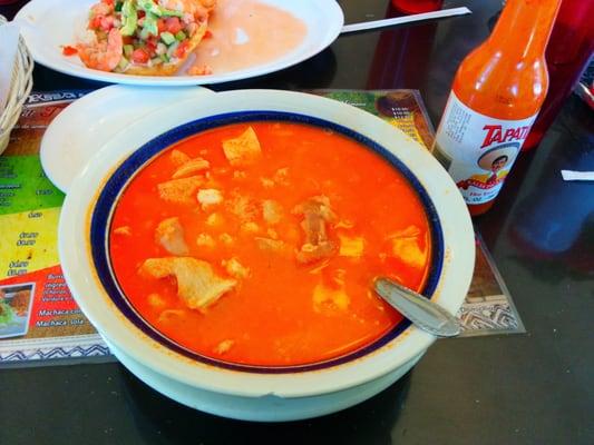 Huge menudo bowl... not very tasty though...