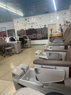 New beautiful spa pedicures