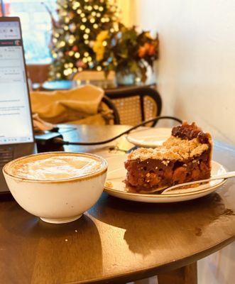 Cappuccino and cherry pie!