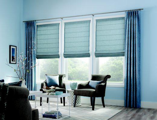 Roman Shades and Drapery Panels