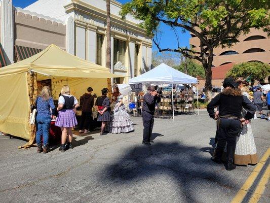 Lots of interesting booths for about 5 blocks downtown.