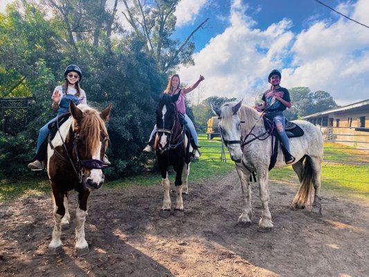 Girls day out! Horse back riding.