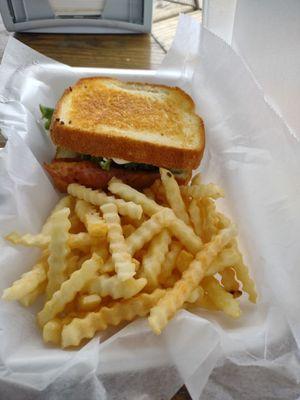 Today's special, BLT and fries