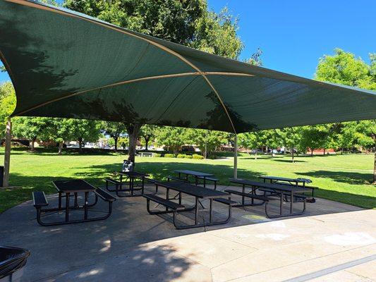 Covered picnic tables