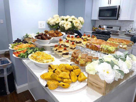 Buffet event food spread