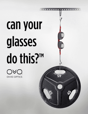 Ovvo eyewear is made of titanium and surgical steel. Very lightweight and super strong.