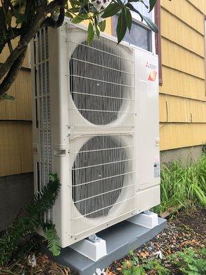 Mitsubishi heat pump - outdoor unit