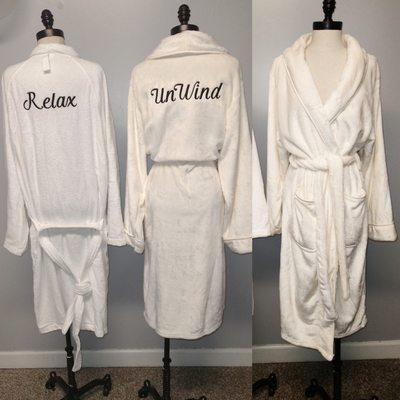 Embroidered bathrobes