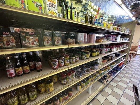 Persian grocery items in store