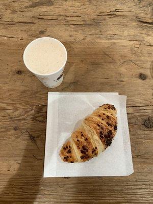 Cappuccino and Chocolate hazelnut Croissant