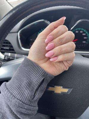 Full set gel almond shape $50