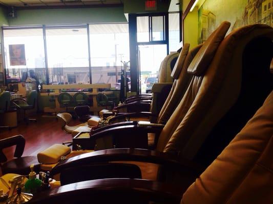 Pedicure chairs. I love this place. All the ladies are super sweet.