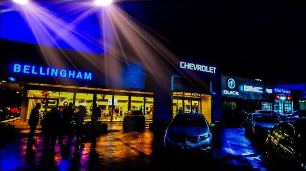 Picture I took and edited at night outside Northwest Chevy of Bellingham!