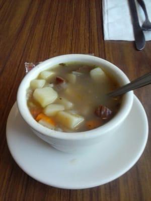 Corn beef and potato soup