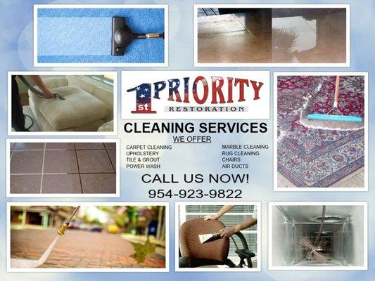 A list of our cleaning services!