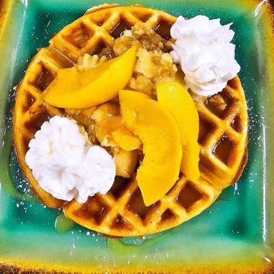 Peach Cobbler Waffle