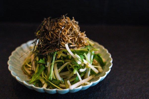 Salad of shaved daikon