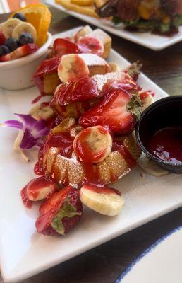 Strawberry and Banana Mini waffles