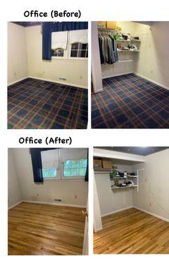 Office carpet removed