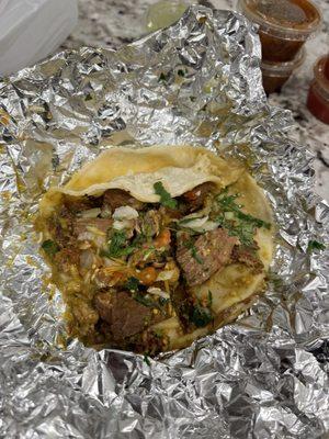 Got a taco chile verde the other day . It was so good!!