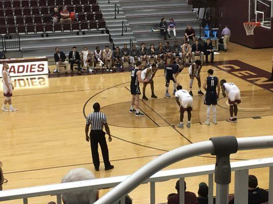 2/2/18. Friday night. Groundhog Day. Shreveport, Louisiana. Mardi Gras Weekend. Gold Dome. Crusaders men's basketball vs. Centenary Gents.