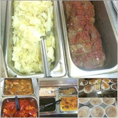 Our menu changes daily! Fresh cooked cabbage is among Diners favorites.