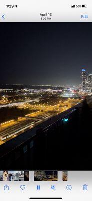 View from the Club's terrace at night, looking south.