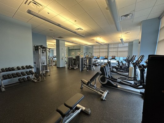 Hotel gym--clean and all equipment working