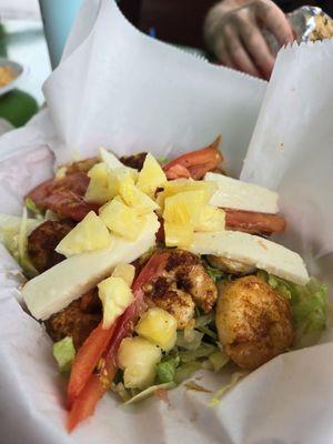 Ensalada con camarones