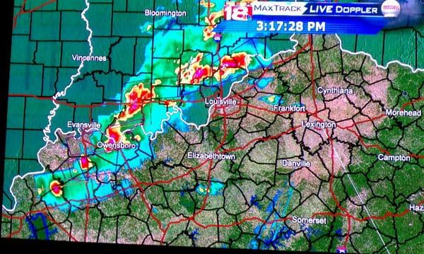 Battening down the hatches, storms moving into the area.