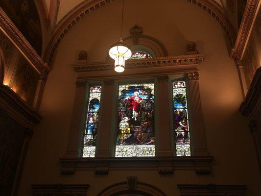 Beautiful stained glass framed beautifully