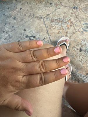 Pink mani pedi