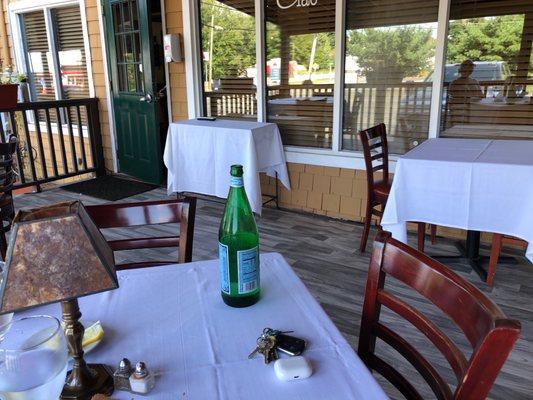 Just starting dinner outside - we shall see - just ordered drinks